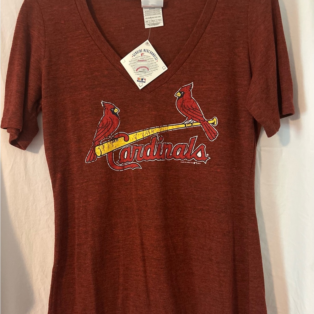 St. Louis Cardinals Women’s Red V-Neck T-Shirt